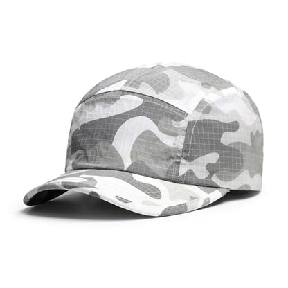 Camouflage Short Brim Baseball Caps Mens Quick Dry Unstructured Breathable Cap 5 Panel Ultra-Thin Umpire Hats K516 - color: Grey
