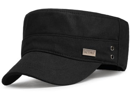 Unisex Basic Cadet Army Caps Everyday Military Style Hat - color: Black 2