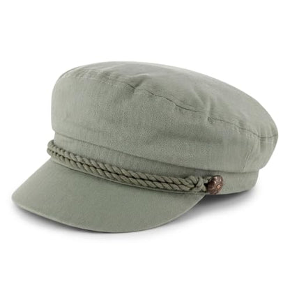 Unisex Greek Fisherman Hat 100% Cotton Sailor Cap Nautical Fiddler One Size - color: Green