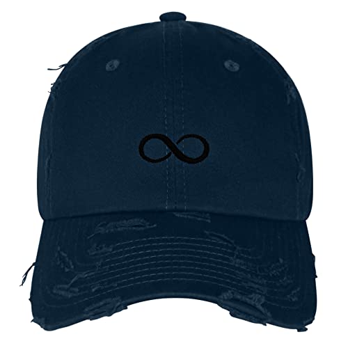JPAK Infiniti Vintage Dad Hat Frayed Embroidered Cap Symbol Loop - color: Navy
