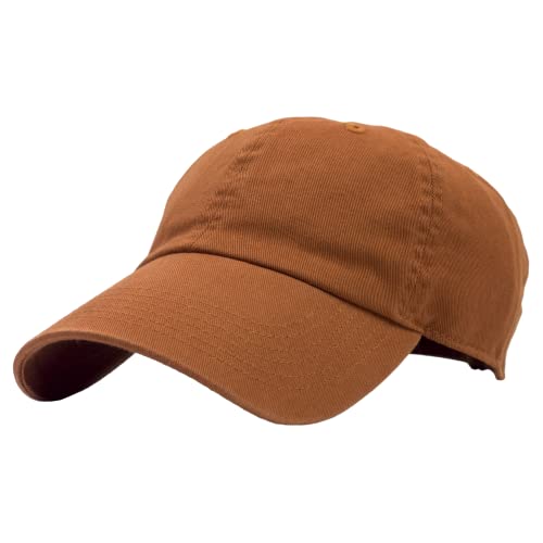 Utmost Unisex Classic Low Profile Cotton Baseball Cap Plain Blank Camoflauge Soft Unconstructed Adjustable Size Dad Hat (Rust)