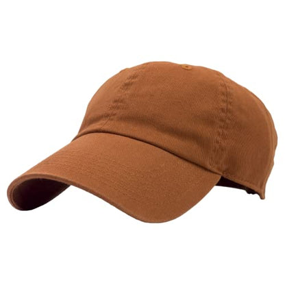 Utmost Unisex Classic Low Profile Cotton Baseball Cap Plain Blank Camoflauge Soft Unconstructed Adjustable Size Dad Hat (Rust)