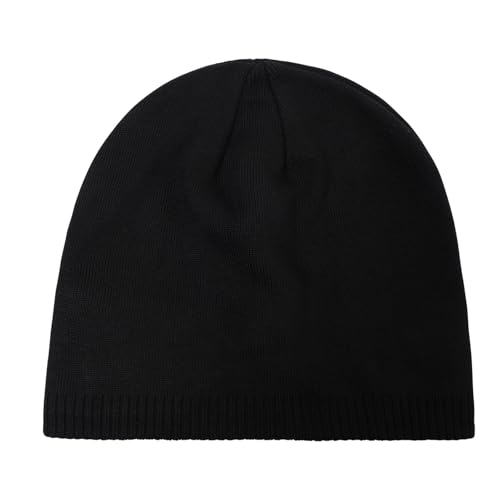 Oversize XXL Winter Beanie Knit Hat for Men - color: A1-pure Black