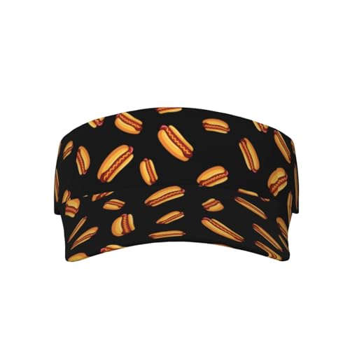 Unisex Adjustable Sports Sun Visor - color: Hot Dog