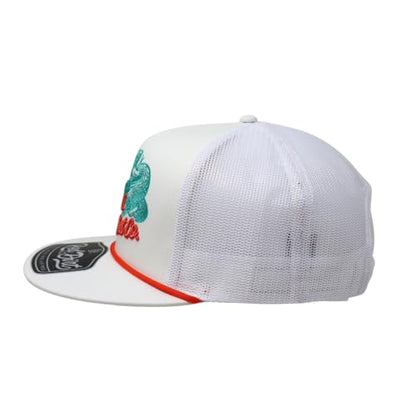 Red Dirt Hat Company Wildlife Hat | 5-Panel Western Adjustable Snapback Cap - color: Sneak Attack - White