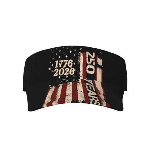 250th Anniversary Sport Sun Visor Adjustable Empty Top Sun Cap Hat Visor for Men and Women - color: 250th Anniversary-3