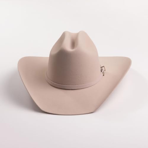 Justin Men’s Rodeo Hat - 3X Wool Collection - Cattleman Crease Crown - 4” Brim - color: Belly, size: 7 1/2