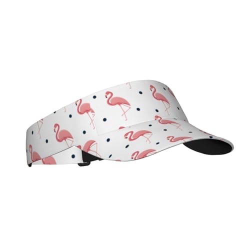 Sports Sun Visor Hats Adjustable Men Women Lightweight Packable Cooling Empty Top Visor Hat for Running, Tennis, Golf - color: Flamingo