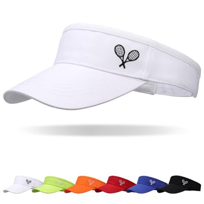 WILLPORT Kids Adjustable Cotton Visor Sun Hat,6-12Y - color: White