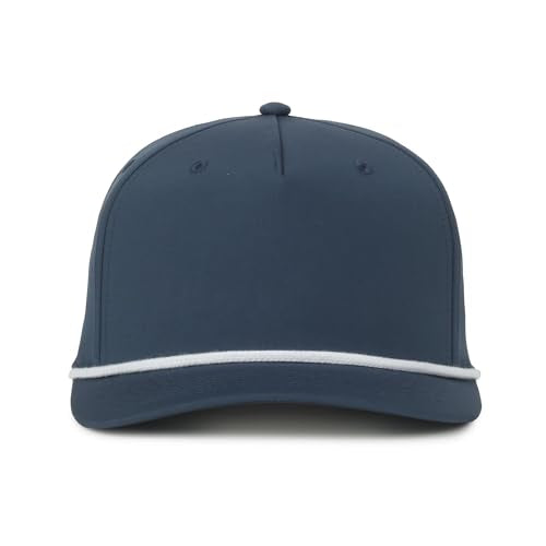 Outdoor Cap High Crown Rope Trucker Hat – White Rope Accent, Slate Blue