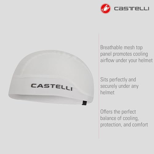 CASTELLI Unisex Summer Skullcap - color: White