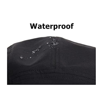 WITHMOONS Low Profile 5 Panel Hat Cap Waterproof Golf Camp Fishing Lightweight Jockey Flat Bill YZ20114 - color: Beige, size: Medium
