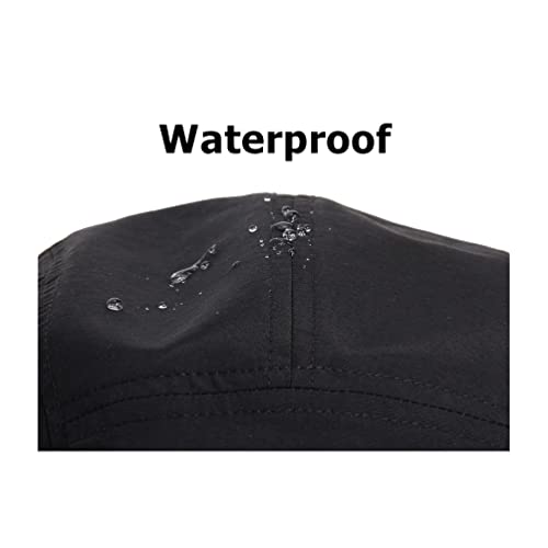 WITHMOONS Low Profile 5 Panel Hat Cap Waterproof Golf Camp Fishing Lightweight Jockey Flat Bill YZ20114 - color: Navy, size: Medium