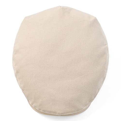 STARANCE Men Thin Cotton Gatsby Newsboy Cap - color: Khaki, size: 7 1/2