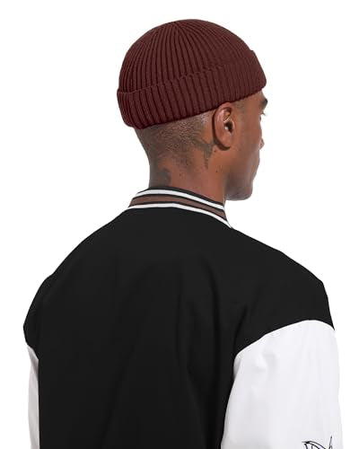 Short Fisherman Beanie for Men Women Wool Fleece Lined Winter Hat - color: 1pcs-dark Coffee