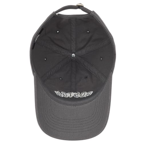 E BY ELIDAN Boston EST 1630 Dad Hat, Embroidered Cotton Baseball Cap - color: Charcoal Est 1630