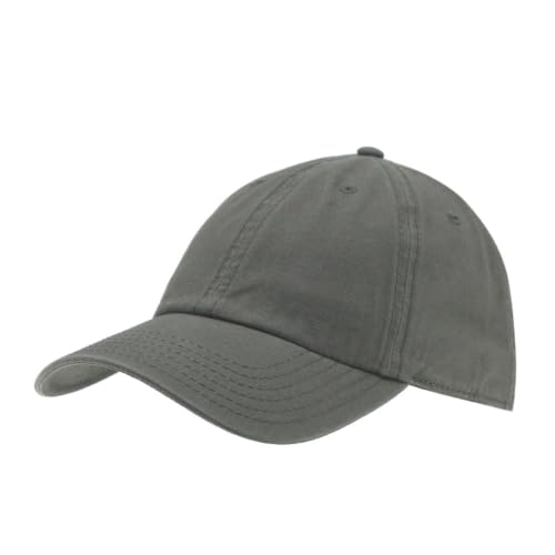 Washed Canvas Combed Cotton Unstructured Soft Crown Adjustable Dad Hat Baseball Cap - color: Canvas Olive Green