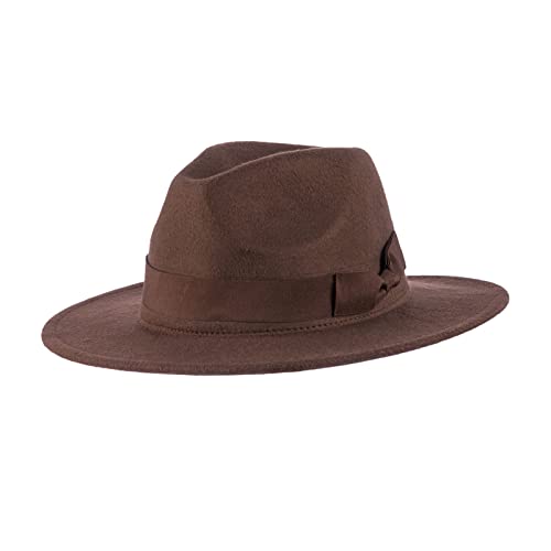 Wide Brim Felt Fedora Hat Halloween Cosplay Props Costume Accessory Panama Outback Hat for Men Women