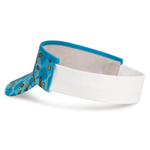 Headsweats Unisex Adult Lightweight Performance Running Sun Visor - color: Blue/Dill With It