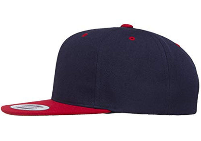 Flexfit Unisex Adult Yp Classics Premium Snapback Cap – 2-Tone - color: Navy/Red
