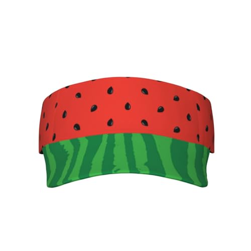 Visor Cap Funny Sun Hat for Women Men Teens for for Sports, Beach, Tennis, Golf, Running & Hiking - color: Watermelon