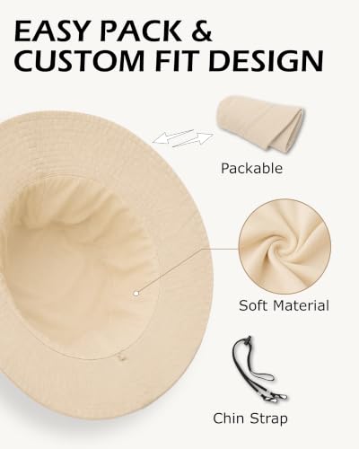 Zylioo XL 2XL Bucket Hat for Big Heads,Reversible Sun Hat Foldable - color: Light-blue, size: Large-X-Large