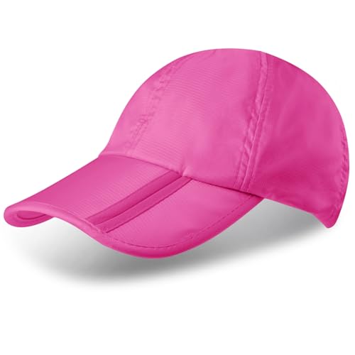 Sumolux Waterproof Baseball Cap Men Women Sun Hat Quick-Drying - color: Rose Red, size: One Size