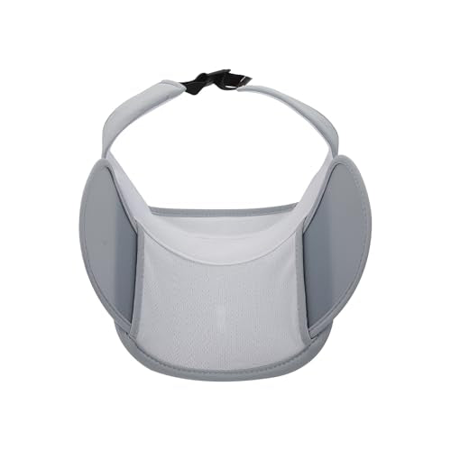 Adjustable Summer Sun Visor Hat Retractable Brim Empty Top Golf Cap Adult Teens UV Protection Beach Tennis Sports Hat - color: Light Grey