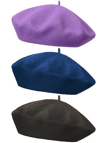 3/6 Pcs Beret Hats for Women - color: Heavy Color, size: Medium
