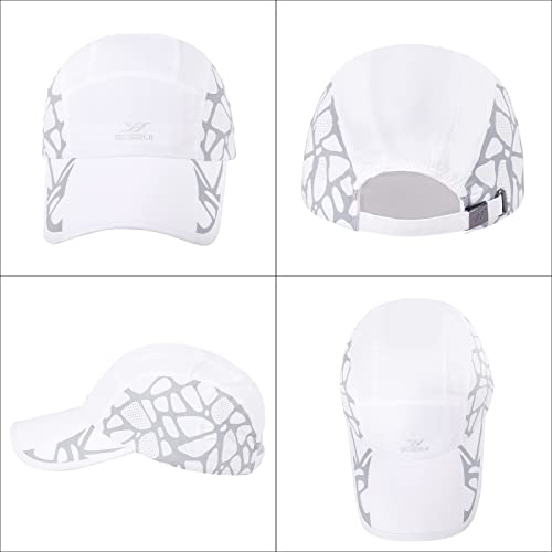 Running Hat Mesh Quick Dry Hat Baseball Cap for Women Men - color: Darkgrey+black+white