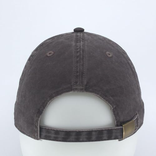 Classic Blank Dad Hat Cotton Adjustable Strap Baseball Cap - color: Brown Washed