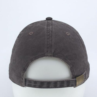 Classic Blank Dad Hat Cotton Adjustable Strap Baseball Cap - color: Brown Washed