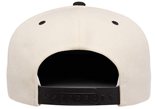 Flexfit Unisex Adult Yp Classics Premium Snapback Cap – 2-Tone - color: Natural/Black
