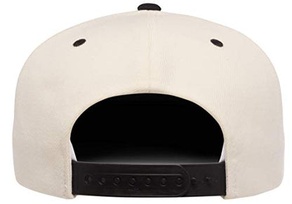 Flexfit Unisex Adult Yp Classics Premium Snapback Cap – 2-Tone - color: Natural/Black