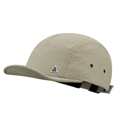 Croogo Quick Dry Short Brim Baseball Cap 5 Panel Lightweight Running Hat - color: Ddy1-khaki