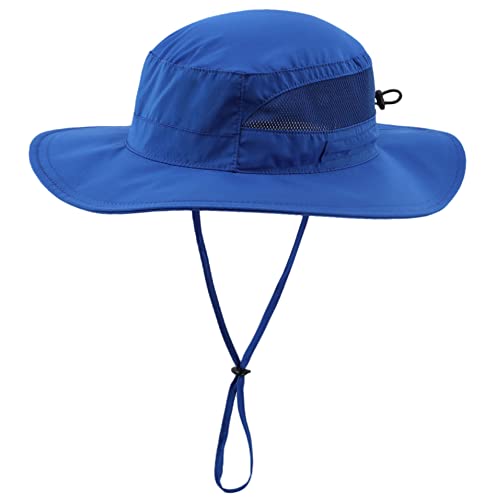 Connectyle Men's Breathable UPF 50+ Sun Hat Packable UV Protection Bucket Hat for Fishing Hiking Camping Safari Beach Golf - color: Royal Blue