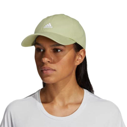 adidas Women's Saturday 2 Hat Baseball Cap - color: Magic Lime Green/White
