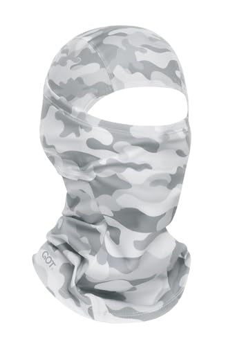 UPF 50+ Balaclava Ski Mask for Men Women - UV Face Mask Motorcycle Shiesty - color: Jigsaw Snow