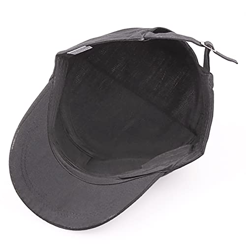2 Pack Cadet Army Caps Flat Top Military Hats for Men Women - color: Gray