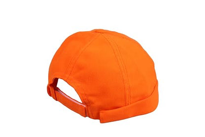 Cotton Docker Cap, Unisex Brimless Cap, Men Skull Cap, Brimless Beanie Hat, Men Women Cuffed Hat. - color: Orange
