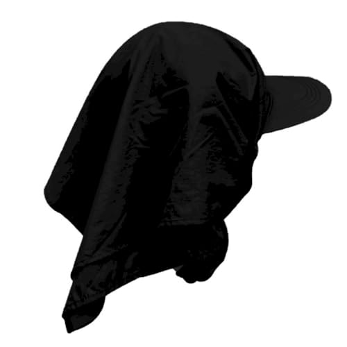 Sun Hat with Neck Flap for Women Wide Brim, Packable, Foldable, Outdoor Sun Protection, Baseball Visor Hat - color: Black