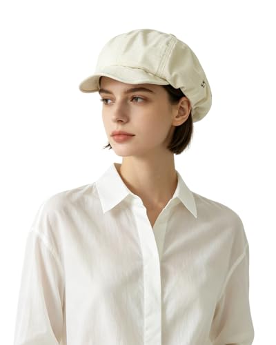 Suillty French Style Beret Caps for Women Girls Casual Solid Painter Caps Newsboy Hat - color: Beige