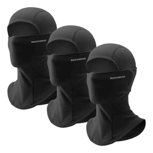 ROCKBROS Windproof Thermal Balaclava Ski Mask for Men and Women Cycling - color: Black*3