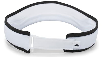 Pacific Headwear Unisex Adult Pacific Headwear Lite Allsport Active Visor - color: White/Black