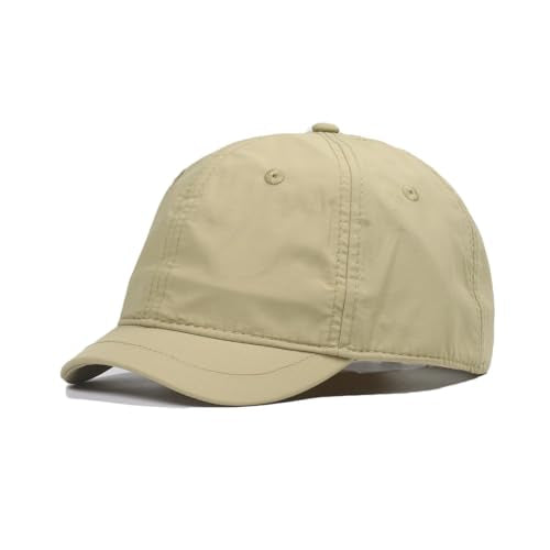 3cm Short Brim Stretch Fitted Baseball Caps Men's Quick Dry Breathable Unstructured Cap Curved Brim Trucker Hat K380 - color: Khaki