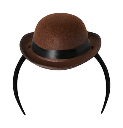 Rubies Distressed Brown Mini-Derby Hat for Adults, Women's No Size