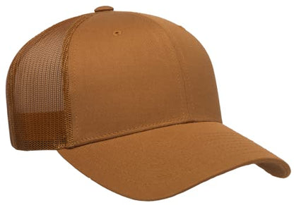 L2K Classics Plain Trucker Mesh Cap Baseball Cap - Mens Hats Trucker Hats for Men - color: Caramel