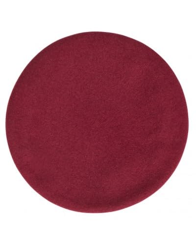 SILAK Iconic Parisian Beret – Army Style Cap, Che Guevara Inspired Fashion, Woolen French Beret Hat for Men and Women - color: Maroon