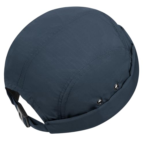 Clakllie Quick Dry Brimless Docker Cap for Men Summer Beanie Sailor Skullcap Lightweight Waterproof Adjustable No Brim Hat - color: S-dbh01-n-dark Blue