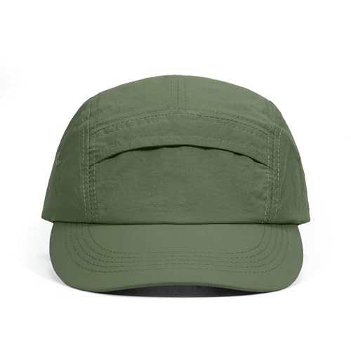 Clakllie Quick Dry Short Brim Cap for Men Lightweight 6 Panel Baseball Cap Golf Dad Hats Women's Running Trucker Hat - color: Green-gd50